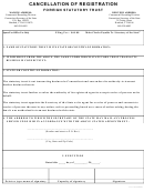 Cancellation Of Registration Form - Foreign Statutory Trust - 2007