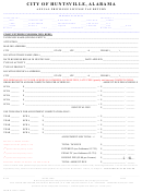 Annual Privilege License Tax Return Form - City Of Huntsville, Alabama