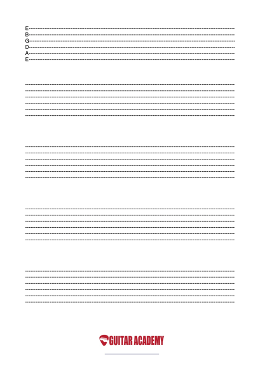 Guitar Tab Sheet Printable pdf