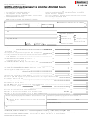 Form C-8044x - Michigan Single Business Tax Simplified Amended Return