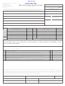 Fillable Form Au-738 - Motor Vehicle Fuels Tax Refund Claim - Nutrition Program - 2008 Printable pdf
