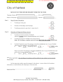 Days-out-of Town Refund Request Form For Tax Year - City Of Fairfield