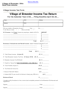 Village Of Brewster Income Tax Return Form Printable pdf