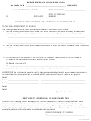 Form 60-038 - Election And Application For Deferral Of Inheritance Tax - Court Of Iowa