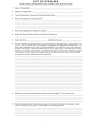 Charitable Organizations Exemption Application Form - City Of Sterling Printable pdf