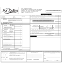 Lodging Tax Return - City Of Fort Collins