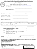 2005 City Of Falls Church Monthly Meals Tax Report Form
