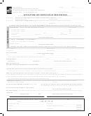 Application For Certificate Of Registration Form - City Of Tacoma