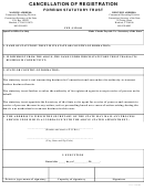 Cancellation Of Registration Foreign Statutory Trust Form - 2009