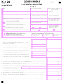 Form K-120 Corporation Income Tax 2005 Kansas Printable pdf