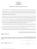 Registration By Qualification Form - Washington Department Of Financial Institutions