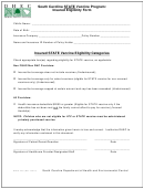 Insured Eligibility Form -South Carolina State Vaccine Program Printable pdf