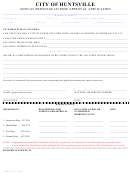 Annual Privilege License Approval Application Form - City Of Huntsville