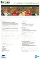 Diy Wallpapering Checklist Form