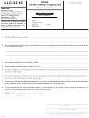 Form Llc-35.15 - Articles Of Dissolution