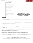 Form Lp 810/906.5 - Application For Reinstatement - Illinois Secretary Of State
