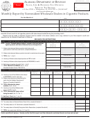 Form Tob: Whsle-nr - Monthly Report By Nonresident Wholesale Dealers In Cigarette Products Form - Alabama