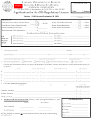 Fillable Application For Act 539 Regulatory License Form - Alabama Printable pdf