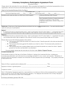 Form Ftb 621 - Voluntary Compliance Participation Agreement Form