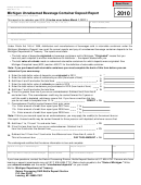 Form 2666 - Michigan Unredeemed Beverage Container Deposit Report - 2010