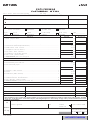 Fillable Form Ar1050 - Partnership Return - 2008 Printable pdf