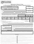Application Form For Refund Of Taxes