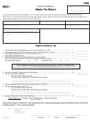 Form Ar321 - Estate Tax Return 1999 - Arkansas 1999