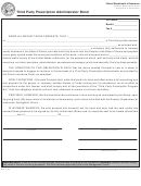 Third Party Prescription Administrator Bond Form - Illinois Department Of Insurance