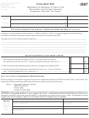 Form 207f Ext - Nonresident And Foreign Insurance Companies Premiums Tax Return 2007