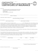 Certificate Of Insurance Form - Alabama Secretary Of State