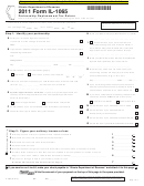 Fillable Form Il-1065 - Partnership Replacement Tax Return - 2011 Printable pdf