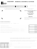 Residential Lease/rental Tax Return Form - City Of Hoover, Alabama