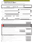 Fillable Form Il-990-T - Exempt Organization Income And Replacement Tax Return - 2012 Printable pdf