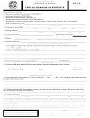 Form St-10 - Application For Certificate - South Carolina