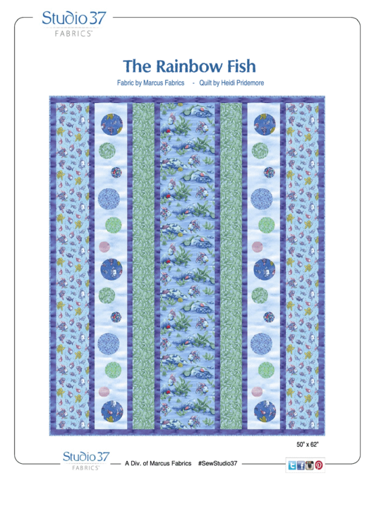The Rainbow Fish Quilting Template