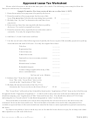 78-614 3/01 - Approved Lease Tax Worksheet Printable pdf