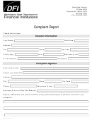 Complaint Report Form - Washington State Department Of Financial Institutions