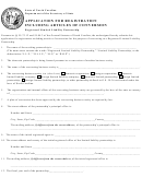 Form Llp-o1a - Application For Registration Including Articles Of Conversion - North Carolina Secretary Of State