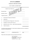 Financial Services Division Utility Users' Tax Remittance Form Claremont California