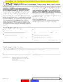 Form St-49 - Application For Expanded Temporary Storage Permit - 2003
