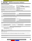 Form Rut-49 - Vehicle Transaction Affidavit - 2010