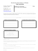 Fillable Statement Of Change Of Principal Office Address Form - Kentucky Secretary Of State Printable pdf