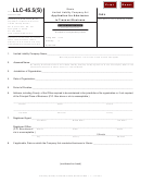Form Llc-45.5(s) - Application For Admission To Transact Business