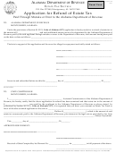 Form Est-123 - Application For Refund Of Estate Tax Form - Alabama Department Of Revenue