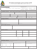 Bahamas Passport Application Form Printable pdf
