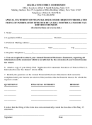 Annual Statement Of Financial Disclosure: Request For Delayed Filing Of Information Effected By An I.r.s. Individual Income Tax Return Extension Form - New York