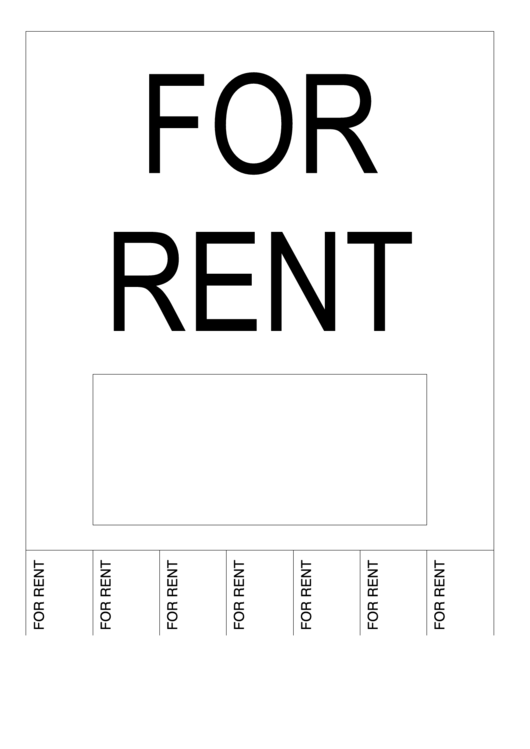 For Rent Sign Template Printable pdf