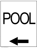 Pool - Left Sign Template