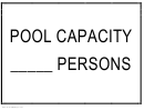 Pool Capacity Sign Template