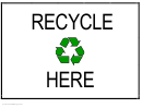Recycle Here Sign Template